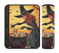 Car Seat Belt Pads Covers 2 Pcs Soft Seat Belt Shoulder Strap Covers Pad for Adults Youth Kids S Witch Cooks Candy