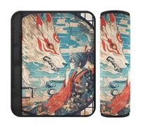 Car Seat Belt Pads Covers 2 Pcs Soft Seat Belt Shoulder Strap Covers Pad for Adults Youth Kids S Wolf Girl Fantasy Art