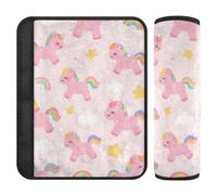 Car Seat Belt Pads Covers 2 Piecing Soft Auto Seatbelt Shoulder Pad for Adults Youth Kids M Enchanted Mare Blush Repeat Art
