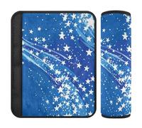 Car Seat Belt Pads Covers 2 Piecing Soft Backpack Shoulder Strap Pad Cover for Adults Child Kids S Blue Flag Stars Patriotic