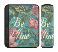 Car Seat Belt Pads Covers 2 Piecing Soft Backpack Shoulder Strap Pad Cover for Adults Youth Kids S Floral Be Mine Design