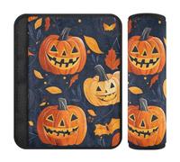 Car Seat Belt Pads Covers 2 Piecing Soft Car Safety Seat Belt Strap Shoulder Pad for Adults and Kids S Seamless All Saints' Day Happy Halloween Pattern
