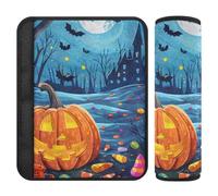 Car Seat Belt Pads Covers 2 Piecing Soft Seat Belt Shoulder Strap Covers Pad for Women Men Kids M Happy Halloween Trick Or Treat Candy