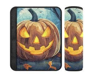 Car Seat Belt Pads Covers 2 Piecing Soft Seat Belt Shoulder Strap Covers Pad for Women Men Kids S Happy Halloween Banner