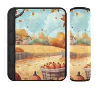 Car Seat Belt Pads Covers Set of 2 Breathable Car Safety Seat Belt Strap Shoulder Pad for Adults and Kids S Autumn Rustic Thanksgiving Day Harvest Festival