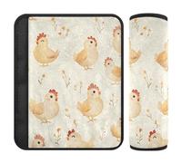 Car Seat Belt Pads Covers Set of 2 Soft Car Safety Seat Belt Strap Shoulder Pad for Adults Youth Kids S Chicken Yellow Pattern