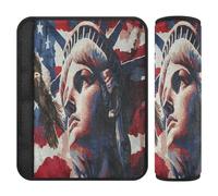 Car Seat Belt Pads Covers Set of 2 Soft Child Safety Seat Shoulder Strap Cover for Women Men Kids S Lady Liberty Presidents Day Art