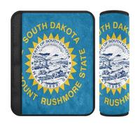 Car Seat Belt Pads Covers Set of 2 Soft Seat Belt Shoulder Strap Covers Pad for Adults Youth Kids M South Dakota State Flag