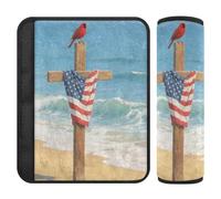 Car Seat Belt Pads Set of 2 Breathable Car Safety Seat Belt Strap Shoulder Pad for Adults and Kids S Dog & Cat by Sea