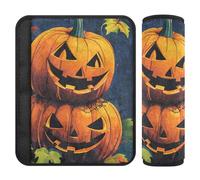 Car Seat Belt Pads Set of 2 Breathable Car Safety Seat Belt Strap Shoulder Pad for Adults Youth Kids S Multicolored Happy Halloween Pumpkins