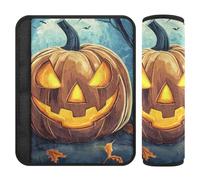 Car Seat Belt Pads Set of 2 Soft Backpack Shoulder Strap Pad Cover for Adults Child Kids M Happy Halloween Banner