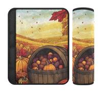 Car Seat Belt Pads Set of 2 Soft Camera Bag Strap Cover for Adults and Kids M Autumn Rustic Thanksgiving Day Harvest Festival