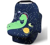 Car Seat Canopy Nursing Cover for Babies, Metplus Baby Carseat Cover Carrier Cover Breastfeeding Cover for Boys Girls, Soft Stretchy Breathable and Easy to Use, Infant Shower Gifts Newborn Essentials