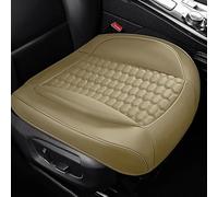 Car Seat Cover for Hyundai i20 Elite i30 Elantra i40 iX20, Non Slip Breathable Comfort Protector, Universal Leather Cushion Driving, 4 Seasons Full Cover Cushion,Beige