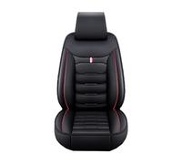 Car Seat Cover for Renault Megane (2004-2009), Seat Covers Waterproof Leather, Full Set 5-seater, Airbag Compatible, Wear resistant, black-red