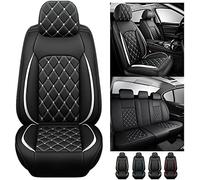 Car Seat Cover Full Set Leather Waterproof, For Ford Kuga MK2 2012 2013 2014-2019, Universal Breathable 5-Seat Car Seat Covers All Weather To Fit Most Cars(White)