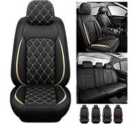 Car Seat Cover Full Set Leather Waterproof, for Ford Ranger 2000-2025, Universal Breathable 5-Seat Car Seat Covers All Weather To Fit Most Cars(Gold)