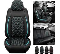 Car Seat Cover Full Set Leather Waterproof, for Renault Master 2019-2024, Universal Breathable 5-Seat Car Seat Covers All Weather To Fit Most Cars(Green)