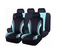 Car Seat Cover Full Sets for Seat Arosa Exeo Toledo Altea Cordoba Exeo, Car Seat Front Rear Seat Protectors Resistant Interior Accessories,J/Green Gray