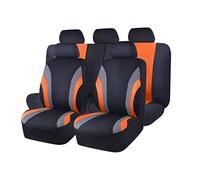 Car Seat Cover Full Sets for V-W T6 California 2016-2026, Car Seat Front Rear Seat Protectors Resistant Interior Accessories, G/Orange