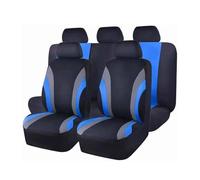 Car Seat Cover Full Sets for V-W T6 California 2016-2026, Car Seat Front Rear Seat Protectors Resistant Interior Accessories, E/Blue