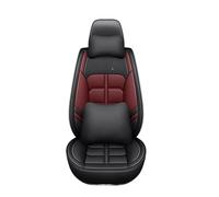 Car Seat Cover Leather All Model For Everest For Fusion For Edge For Tourneo For Kuga For Mustang Car Seat Cushion Protectors Car Seat Covers(Black red pillows)