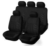 Car Seat Cover Set for Citroen C5 Wagon C5 Cross Tourer / C5 Break 2001-2020, Front and Back Full Coverage Seat Protectors Automotive Chair Protective Cover Interior Accessories,Black