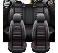 Car Seat Cover Set for VW GOLF B5 B6 B7 B8 SE ID4 Bora EOS UP Caddy Jetta 2000-2026, 5-Seater Seat Cover for the Front Rear Seats Leather Non-Slip Waterproof Breathable,C