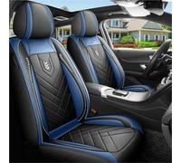 Car Seat Cover Sets 1pcs All Inclusive Seat Cover Full Leather Carseat Cushion Driver's Orpassenger Seasonuniversal Pad Seat Protector(Blue 1pcs)