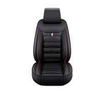 Car Seat Cover Sets Auto Set Car Seat Covers PU Leather Single Front Split Bench Protector Four Season Universal Fit Most SUV Accessories Seat Protector(Black-Red-1PC)
