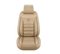 Car Seat Cover Sets Auto Set Car Seat Covers PU Leather Single Front Split Bench Protector Four Season Universal Fit Most Car SUV Car Accessories Seat Cover(Beige-1PC)
