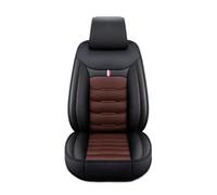 Car Seat Cover Sets Auto Set Car Seat Covers PU Leather Single Front Split Bench Protector Four Season Universal Fit Most Car SUV Car Accessories Car Seat Cover(Black-Coffee-1PC)