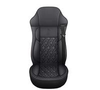 Car Seat Cover Sets BIg Truck Lorry Bus Seat Cushion Cover Leather For HOWO For Benz For IVECO For Hino For JAC For ISUZU For SANY For MAN For SCANIA Seat Protector(Style A -Black)