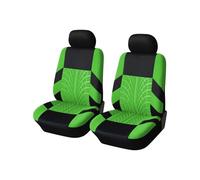 Car Seat Cover Sets Car Seat Covers Full Set Cloth Universal Fit Automotive Low Back Front Split Bench Rear Seat Washable(2Seats-Green)