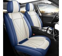 Car Seat Cover Sets Five-Seat Car Seat Covers Full-Coverage Design Sl legant Universal Fit For Most Vehicles Seat Protector(Blue+beige)