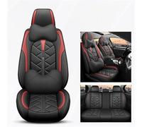 Car Seat Cover Sets For Freed Universal Waterproof Full Set Leather Car Seat Covers Interior Accessories Seat Covers for Car Seat(Red+cushion)