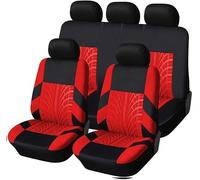 Car Seat Cover Sets for Hyundai Coupe 2004-2006, 5 Seats Full Surround Seat Protector Comfortable and Breathable Interior Accessories,B-Red