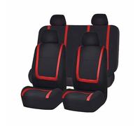Car Seat Cover Sets For MG HS 2018-2025, Cloth Front and Rear Back Seat Cover Automotive Seat Protector Interior Accessories, C/Black Red