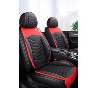 Car Seat Cover Sets For Nissan All Model For Tiida For Qashqai For X-trail For Murano For March For Teana Car Seat Cover Leather(Black Red3)