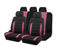 Car Seat Cover Sets for Renault Megane E-Tech 2022 2023 2024, Cloth Full Surround Cushion Breathable NonSlip Comfortable Front Rear Seat Protectors Accessories,G/Pink