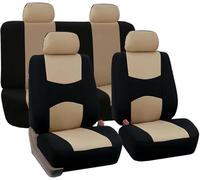 Car Seat Cover Sets for Seat Cupra Formentor 1.5 TSI Act, 5 Seats Full Surround Seat Protector Comfortable and Breathable Interior Accessories,A-Beige