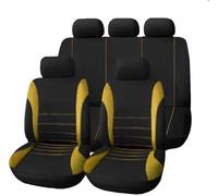 Car Seat Cover Sets for Seat Cupra Formentor 1.5 TSI Act, 5 Seats Full Surround Seat Protector Comfortable and Breathable Interior Accessories,F-Yellow