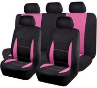 Car Seat Cover Sets for Suzuki Celerio Basic/Club/Comfort 2014-2020 2021 2022 2023 2024 2025, 5 Seats Full Surround Seat Protector Comfortable and Breathable Interior Accessories,C-Pink