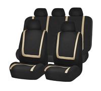 Car Seat Cover Sets for Toyota Aygo X AB70 2021 2022 2023 2024 2025, Full Set Front and Rear Seat Protectors, Auto Breathable Seat Covers Cushions,Black Beige