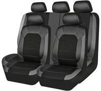 Car Seat Cover Sets for Toyota Yaris Hybrid 2020-2025,Leather Front Back Full Surround Protectors Pad Breathable Waterproof Universal Interior Accessories,H