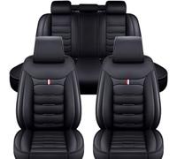 Car Seat Cover Sets for VW Golf R 2000-2025, Leather Seat Covers Luxury Seat Cover Front and Rear Seat Protectors Four Seasons Car Seat Covers Waterproof,Black