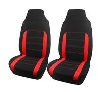 Car Seat Cover Sets Universal Polyester Fabric Car Seat Covers For Most Suv Truck Van Accessories Interior Car Seat Protector(TypeA Red 2 Front)