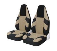 Car Seat Covers 2pcs Front High Bucket Car Seat Covers Universal For Most Cars Sport Seat Protector For Peugeot 107 For 1983 Camaro For Twingo 3 Car Seat Cushions(Beige)