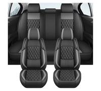 Car Seat Covers Breathable PU Car Seat Covers Full Set For Serie 1 For E87 For Kia For Stonic For Yaris For Clio 3(Black)