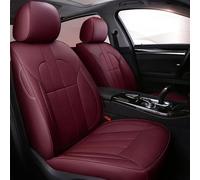 Car Seat Covers Custom Car Seat Cover Leather 7 Seats For VW For Sharan For Multivan For Caravelle For Atlas Leatherette Accessories Styling Car Seat Covers Full Set(WINE RED)